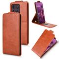 Motorola Edge 60 Pro Etui z klapką pionową i podstawką - brązowy