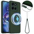 Motorola Edge 60 Stylus Etui z Płynnego Silikonu - kompatybilne z MagSafe - Ciemna Zieleń
