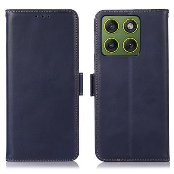 Motorola Edge 70 Etui skórzane z portfelem z RFID - Niebieski