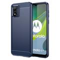 Szczotkowane Etui z TPU do Motorola Moto E13 - Włókno Węglowe