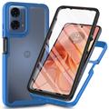 Motorola Moto E14/G24/G04/G04s Etui z Serii 360 Protection - Błękit / Przezroczyste