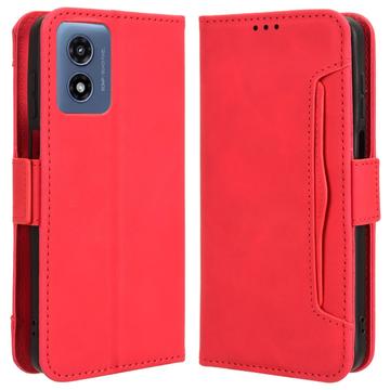 Motorola Moto G Play (2024) Etui-Portfel Seria Cardholder - Czerwień