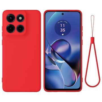 Motorola Moto G Stylus 5G (2025) Etui z płynnego silikonu z paskiem na rękę