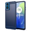 Szczotkowane Etui z TPU do Motorola Moto G04/G24 - Włókno Węglowe