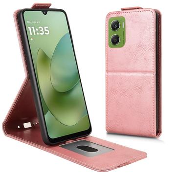 Motorola Moto G06/G06 Power Etui z klapką pionową i podstawką - różowe złoto