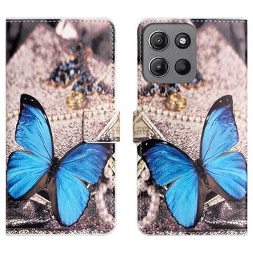Motorola Moto G15/G15 Power Etui Portfel Style Seria - Niebieski Motyl