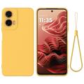 Motorola Moto G35 Etui z Płynnego Silikonu - Żółty