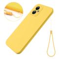 Motorola Moto G54 Etui z Płynnego Silikonu - Żółty