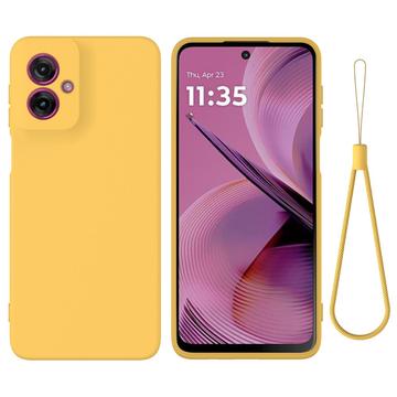 Motorola Moto G55 Etui z Płynnego Silikonu - Żółty