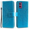 Motorola Moto G55 Etui z Portfelem z Serii Mandala - Błękit