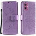 Motorola Moto G55 Etui z Portfelem z Serii Mandala - Fiolet