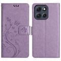 Motorola Moto G56 Etui-Portfel seria Butterfly - Fioletowe