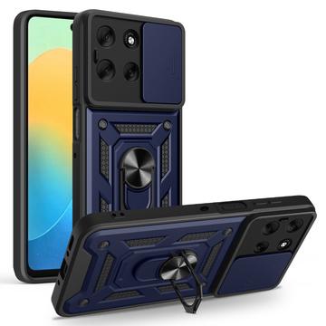 Motorola Moto G56 Hybrydowe Etui z Pierścieniem Obrotowym z Osłoną Aparatu