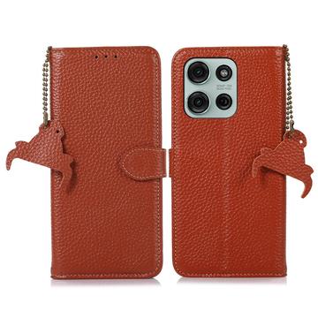 Motorola Moto G75 Skórzane Etui z Portfelem z RFID