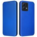 Motorola Moto G84 Etui z Klapką - Włókno Węglowe