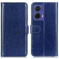 Motorola Moto G85/S50 Neo Etui z Portfelem z Magnetycznym Zamknięciem - Błękit