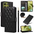 Luksusowe pikowane etui-portfel do Motorola Moto G86