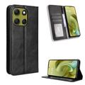 Motorola Moto G86 Power Etui z Portfelem Retro z Magnetycznym Zamknięciem - Czarne