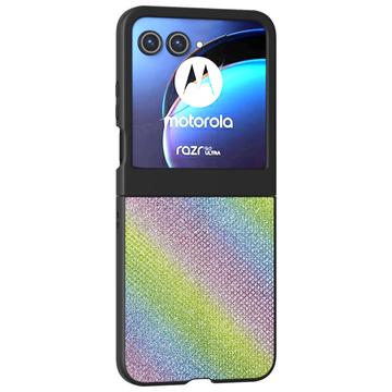 Motorola Razr 50 Hybrydowe etui z teksturą kryształu górskiego - kolorowy