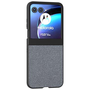 Motorola Razr 50 Hybrydowe etui z teksturą kryształu górskiego - szary