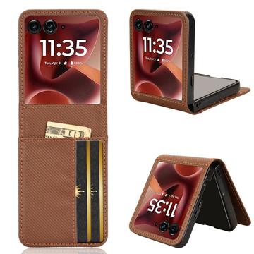Motorola Razr 60 Ultra FlexCard Etui z włókna węglowego z kieszeniami na karty