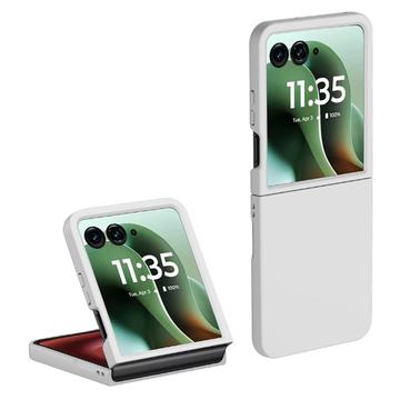 Motorola Razr 60 Ultra Gumowane Etui z Tworzywa - Biel