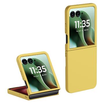 Motorola Razr 60 Ultra Gumowane Etui z Tworzywa - Żółty