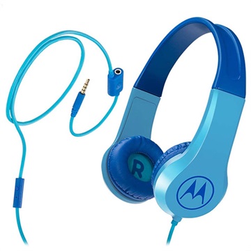 Motorola Squads 200 Dziecięce Nauszne Słuchawki - 3.5mm AUX - Niebieskie