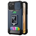 Wielofunkcyjne Hybrydowe Etui 4-w-1 do iPhone 12/12 Pro - Granat