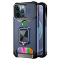 Wielofunkcyjne Hybrydowe Etui 4-w-1 do iPhone 13 Pro - Granat