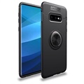 Samsung Galaxy S10+ Wielofunkcyjne Etui Magnetic Ring - Czarne