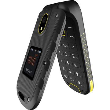 MyPhone Hammer Bow LTE IP68 z klapką - czarny/żółty