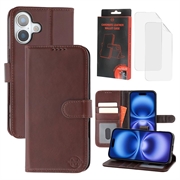 iPhone 17 MyTPhone CardMate Etui portfelowe ze skóry - ciemnobrązowy