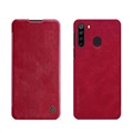 Samsung Galaxy A21 Etui z Klapką Nillkin Seria Qin - Czerwień
