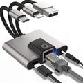 Adapter Ethernet 3 w 1 NK-1056S - USB-C, USB-A i Lightning - 10cm