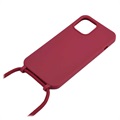 iPhone 12/12 Pro Etui Necklace Series z TPU - Czerwień