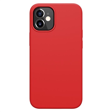 iPhone 12 mini Etui z Ciekłego Silikonu Nillkin Flex Pure - Czerwień