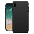 iPhone XS Silikonowe Etui Nillkin Flex Pure - Czarne