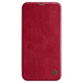 iPhone 12 mini Etui z Klapką Nillkin Qin - Czerwień