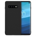 Etui Nilkin Synthetic z Włóknem Węglowym do Samsung Galaxy S10 - Czarne