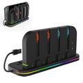 Nintendo Switch 1/2/OLED iPega PG-SW2062 Stojak do ładowania i chłodzenia 9 w 1 z RGB
