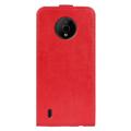 Nokia C200 Pionowe Etui z Klapką i Miejscem na Kartę - Czerwień