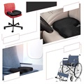 Antypoślizgowa Ortopedyczna Poduszka na Krzesło Biurowe - Czarna