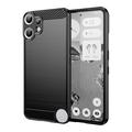 Nothing CMF Phone 2 Pro Szczotkowane Etui z TPU - Włókno Węglowe - Czarne
