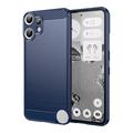 Nothing CMF Phone 2 Pro Szczotkowane Etui z TPU - Włókno Węglowe - niebieski