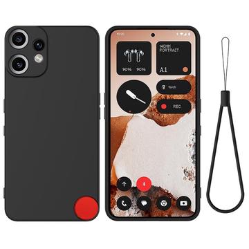 Nothing CMF Phone 2 Pro Etui z płynnego silikonu z paskiem na rękę - czarny
