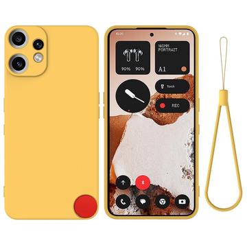 Nothing CMF Phone 2 Pro Etui z płynnego silikonu z paskiem na rękę - żółty