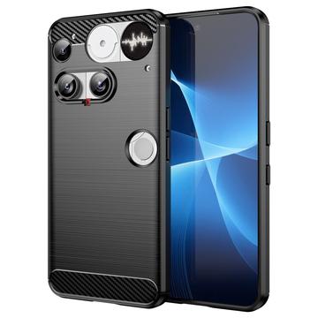 Nothing Phone (3) Szczotkowane Etui z TPU - Włókno Węglowe