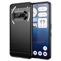 Nothing Phone (3a) Szczotkowane Etui z TPU - Włókno Węglowe