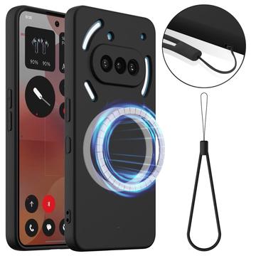 Nothing Phone (3a) Etui z Płynnego Silikonu - kompatybilne z MagSafe - Czarne